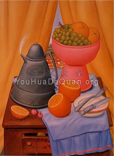 Still Life With Coffee Pot - 费尔南多·博特罗